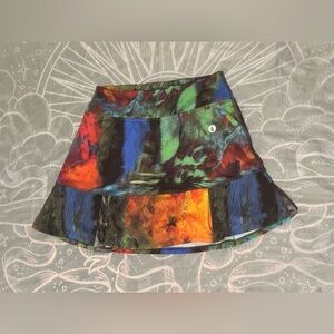 EUC Dona Jo Rainbow Watercolor Leaf Skort size 1
